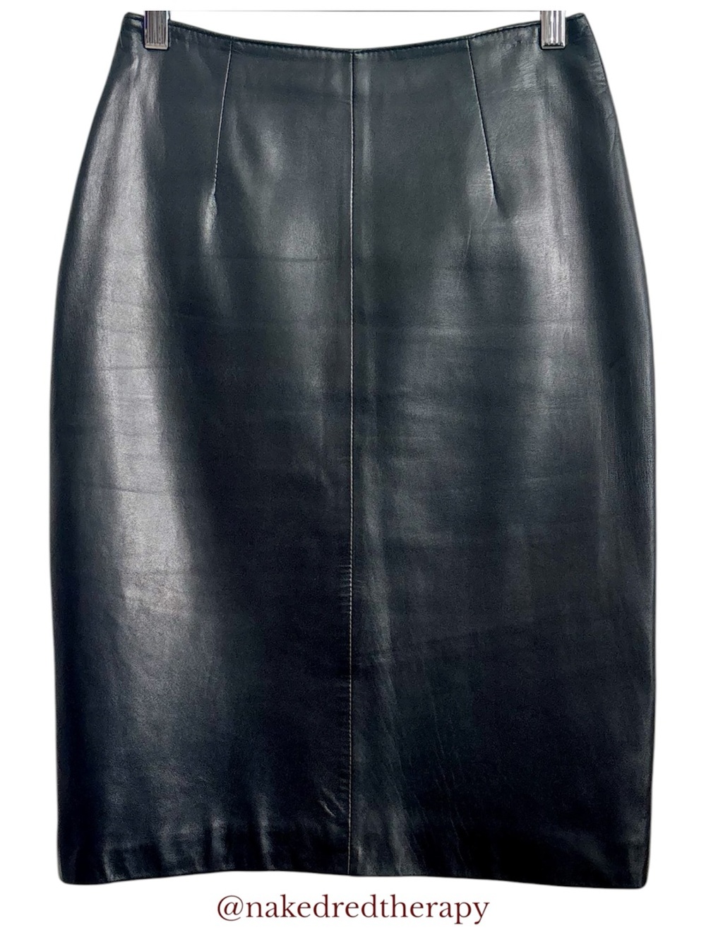 VINTAGE | Wilsons Pelle Studio | Black Genuine Leather Pencil Skirt | Size 2